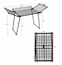 Сушилка напольная для белья раскладная, 5 зон сушки, 25 метров, LAIMA HOME MEGA BLACK, 700471