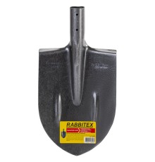Лопата штыковая без черенка 20х40 см, ребра жесткости, рельсовая сталь, RABBITEX (РАББИТЕКС) 