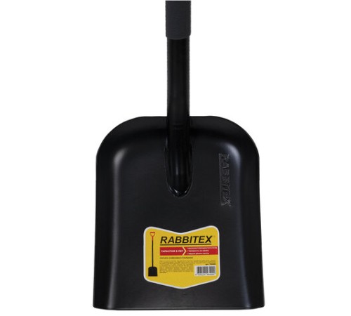 Лопата совковая стальная 24х27 см, ОБЩАЯ ДЛИНА 120 см, черенок сталь, V-ручка, RABBITEX (РАББИТЕКС) 