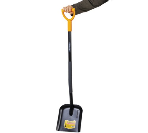 Лопата совковая стальная 24х27 см, ОБЩАЯ ДЛИНА 120 см, черенок сталь, V-ручка, RABBITEX (РАББИТЕКС) 