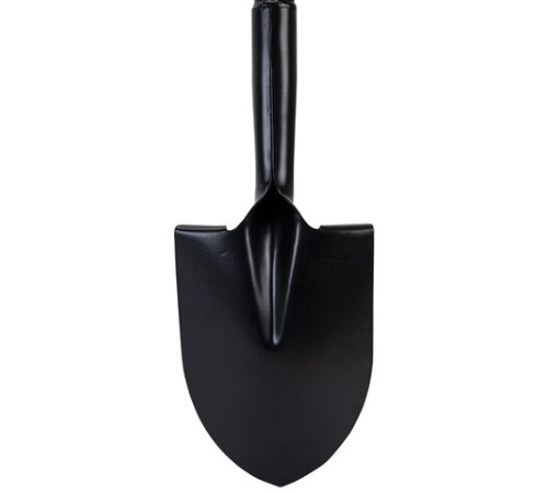 Лопата для авто и туризма, штыковая 15х20 см, ОБЩАЯ ДЛИНА 70 см, черенок сталь, V-ручка, RABBITEX (РАББИТЕКС) 