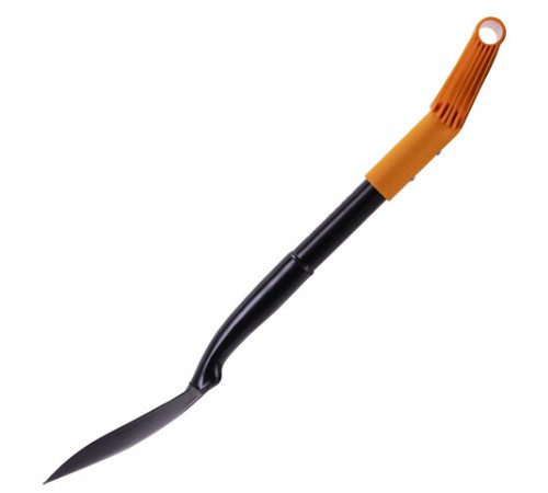 Лопата для авто и туризма, штыковая 15х20 см, ОБЩАЯ ДЛИНА 70 см, черенок сталь, V-ручка, RABBITEX (РАББИТЕКС) 