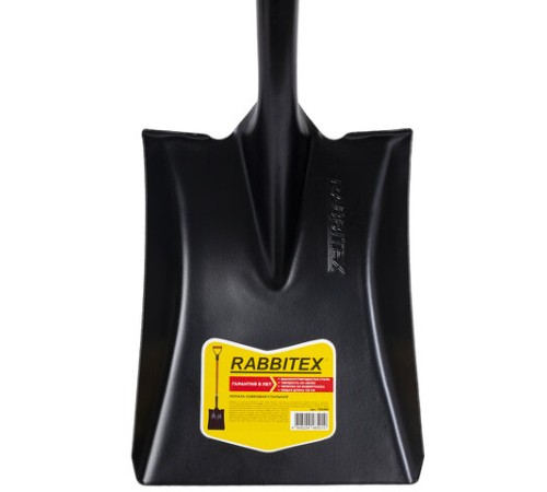 Лопата совковая стальная 23х28 см, ОБЩАЯ ДЛИНА 115 см, черенок стекловолокно, V-ручка, RABBITEX (РАББИТЕКС) 