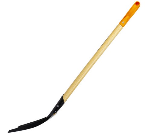 Лопата совковая стальная 19х27 см, ОБЩАЯ ДЛИНА 115 см, деревянный черенок, V-ручка, RABBITEX (РАББИТЕКС) 