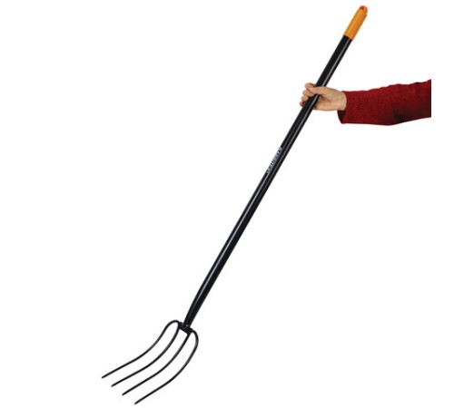 Вилы садовые цельнометаллические 22х30 см, ОБЩАЯ ДЛИНА 150 см, черенок сталь, RABBITEX (РАББИТЕКС) 