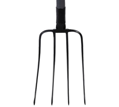 Вилы садовые стальные 22х30 см, ОБЩАЯ ДЛИНА 120 см, черенок сталь, V-ручка, RABBITEX (РАББИТЕКС) 