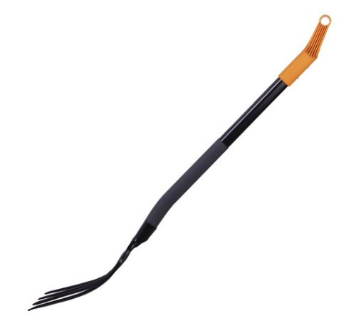 Вилы садовые стальные 22х30 см, ОБЩАЯ ДЛИНА 120 см, черенок сталь, V-ручка, RABBITEX (РАББИТЕКС) 