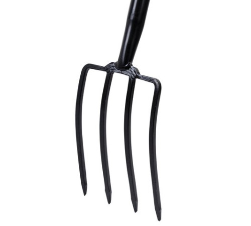 Вилы копальные стальные 19х28 см, ОБЩАЯ ДЛИНА 115 см, черенок стекловолокно, V-ручка, RABBITEX (РАББИТЕКС) 