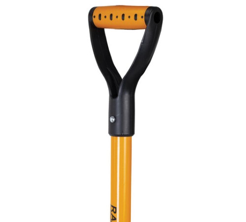 Вилы копальные стальные 19х28 см, ОБЩАЯ ДЛИНА 115 см, черенок стекловолокно, V-ручка, RABBITEX (РАББИТЕКС) 