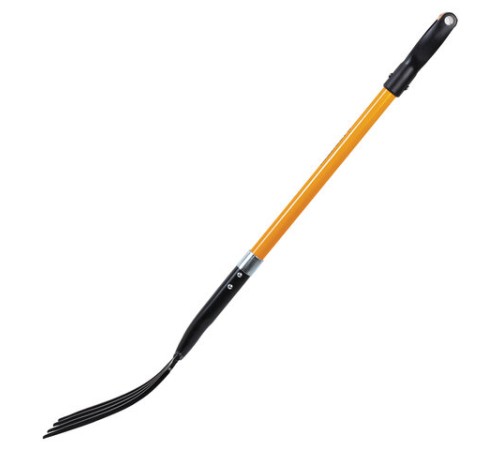 Вилы копальные стальные 19х28 см, ОБЩАЯ ДЛИНА 115 см, черенок стекловолокно, V-ручка, RABBITEX (РАББИТЕКС) 