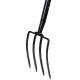 Вилы копальные стальные 19х28 см, ОБЩАЯ ДЛИНА 115 см, деревянный черенок, V-ручка, RABBITEX (РАББИТЕКС) 