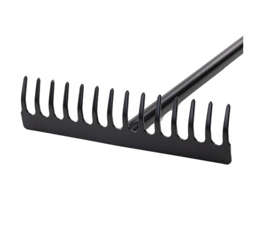 Грабли 14 зубьев цельнометаллические 35х10 см, ОБЩАЯ ДЛИНА 150 см, черенок сталь, RABBITEX (РАББИТЕКС) 