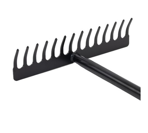 Грабли 14 зубьев цельнометаллические 35х10 см, ОБЩАЯ ДЛИНА 150 см, черенок сталь, RABBITEX (РАББИТЕКС) 