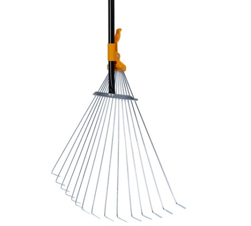 Грабли веерные 15 зубьев раздвижные, захват 20-60 см, ОБЩАЯ ДЛИНА 120-150 см, RABBITEX (РАББИТЕКС) 