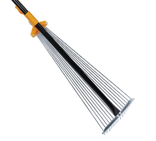 Грабли веерные 15 зубьев раздвижные, захват 20-60 см, ОБЩАЯ ДЛИНА 120-150 см, RABBITEX (РАББИТЕКС) 