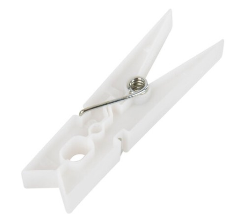 Прищепки бельевые 7,8 см, КОМПЛЕКТ 10 штук, пластик, белые, PRIMILA (ПРИМИЛА) ORIGINAL, 700512