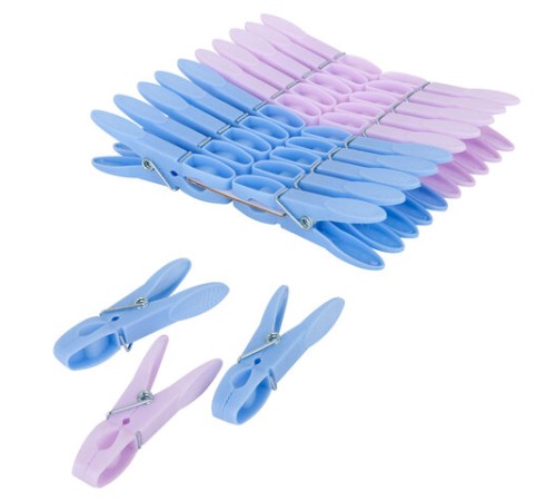 Прищепки бельевые 7,3 см, КОМПЛЕКТ 20 штук, пластик, ассорти, PRIMILA (ПРИМИЛА) CLASSIC, 700515