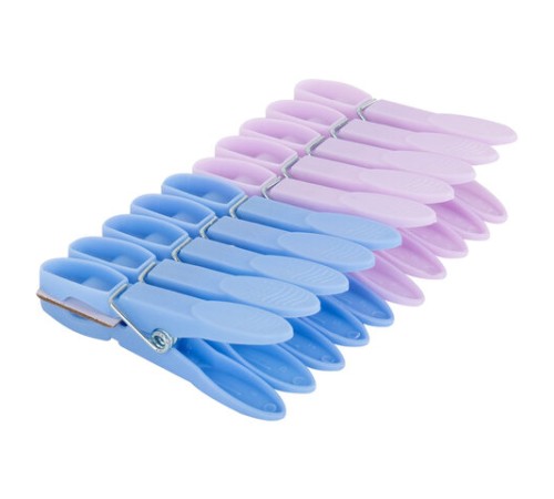 Прищепки бельевые 7,3 см, КОМПЛЕКТ 10 штук, пластик, ассорти, PRIMILA (ПРИМИЛА) CLASSIC, 700516