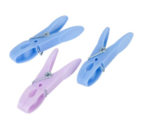 Прищепки бельевые 7,3 см, КОМПЛЕКТ 10 штук, пластик, ассорти, PRIMILA (ПРИМИЛА) CLASSIC, 700516