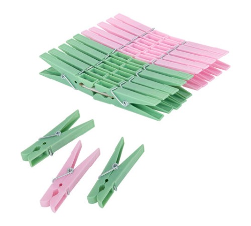 Прищепки бельевые 7,4 см, КОМПЛЕКТ 20 штук, пластик, ассорти, PRIMILA (ПРИМИЛА) STANDARD, 700517