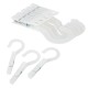 Прищепки бельевые с крючком 13 см, КОМПЛЕКТ 5 штук, пластик, белые, PRIMILA (ПРИМИЛА) EXTRA, 700518
