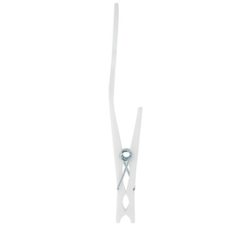 Прищепки бельевые с крючком 13 см, КОМПЛЕКТ 5 штук, пластик, белые, PRIMILA (ПРИМИЛА) EXTRA, 700518