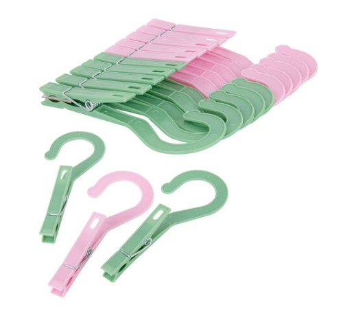 Прищепки бельевые с крючком 13 см, КОМПЛЕКТ 10 штук, пластик, ассорти, PRIMILA (ПРИМИЛА) EXTRA, 700519
