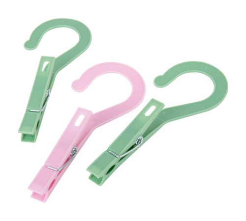 Прищепки бельевые с крючком 13 см, КОМПЛЕКТ 10 штук, пластик, ассорти, PRIMILA (ПРИМИЛА) EXTRA, 700519
