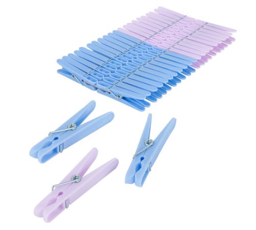 Прищепки бельевые 6,8 см, КОМПЛЕКТ 42 штуки, пластик, ассорти, PRIMILA (ПРИМИЛА) COMPACT, 700521