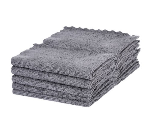 Салфетки из МИКРОФИБРЫ 30х30 см, GRAY, big pack, КОМПЛЕКТ 10 штук, 180 г/м2, LAIMA HOME, 700609