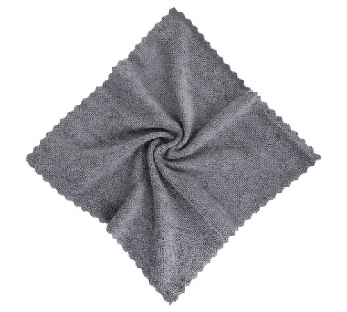 Салфетки из МИКРОФИБРЫ 30х30 см, GRAY, big pack, КОМПЛЕКТ 10 штук, 180 г/м2, LAIMA HOME, 700609