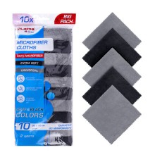 Салфетки из МИКРОФИБРЫ 30х30 см, GRAY & BLACK, big pack, КОМПЛЕКТ 10 штук, 180 г/м2, LAIMA HOME, 700610