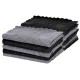 Салфетки из МИКРОФИБРЫ 30х30 см, GRAY & BLACK, big pack, КОМПЛЕКТ 10 штук, 180 г/м2, LAIMA HOME, 700610
