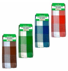 Салфетка вафельная универсальная, ХЛОПОК, 40х64 см, цветная клетка, ассорти, BOOMHOUSE (БУМХАУС), 700883