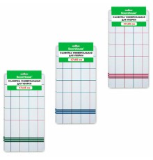 Салфетка универсальная, ХЛОПОК, 47х65 см, белая клетка, легкий цветной контур, ассорти, BOOMHOUSE (БУМХАУС), 700886