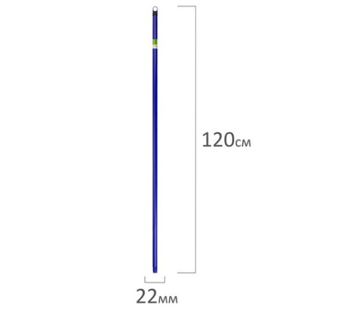 Черенок рукоятка 120 см, еврорезьба, дерево + пленка (ЭВКАЛИПТ), d=2,2 см, ассорти, ЛЮБАША, 700889