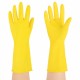 Перчатки МНОГОРАЗОВЫЕ латексные с хлопчатобумажным напылением, размер 9-10, XL (очень большой), вес 61 г, желтые, KOMFI, DGL027P