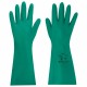 Перчатки нитриловые КЩС, ULTRA STRONG, химически устойчивые, х/б напыление, зеленые, размер 7-7,5 S (малый), RABBITEX (РАББИТЕКС), 700910