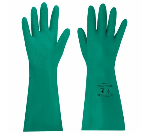 Перчатки нитриловые КЩС, ULTRA STRONG, химически устойчивые, х/б напыление, размер 10-10,5 XL (очень большой), RABBITEX (РАББИТЕКС), 700913