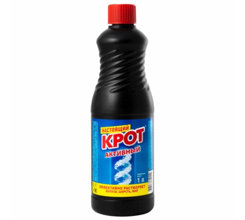 Средство для прочистки канализационных труб 1 л, КРОТ 