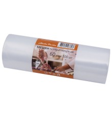 Мешок кондитерский одноразовый 60 см, КОМПЛЕКТ 100 шт. в рулоне, ПЛОТНЫЙ 90 мкм, ALEKS PARKS, А60-100