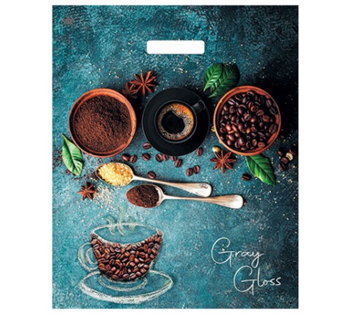 Пакет с вырубной ручкой ПВД, 48х39 см, 