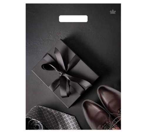 Пакет с вырубной ручкой ПВД ламинированный, 40х31 см, 