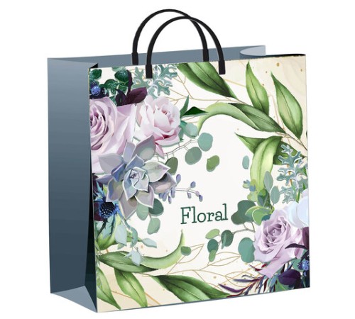 Пакет с пластиковой ручкой, мягкий пластик, 30х30 см, 