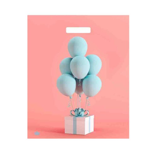 Пакет с вырубной ручкой ПВД, 45х38 см, 