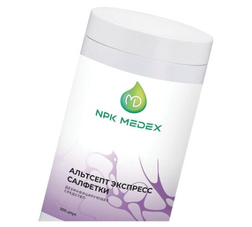 Дезинфицирующие салфетки влажные 200 шт., АЛЬТСЕПТ ЭКСПРЕСС, для обработки рук и поверхностей