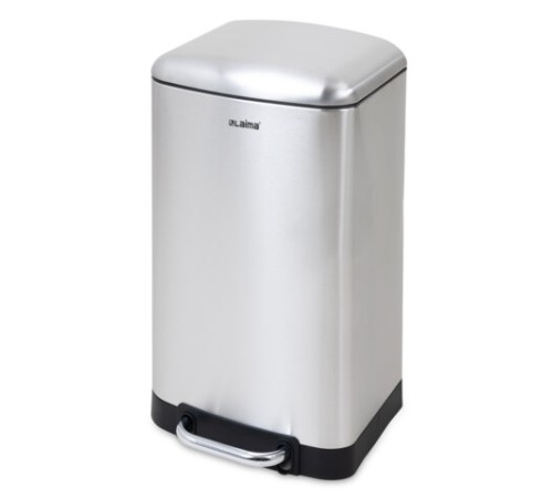 Ведро мусорное с педалью 20 л, крышка с доводчиком, стальное, БЕЗ ОТПЕЧАТКОВ, LAIMA ULTRA, 701570