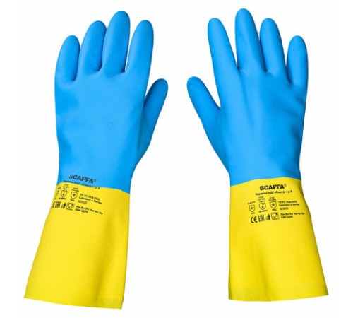 Перчатки латексно-неопреновые SCAFFA 