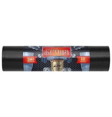 Мешки для мусора 240 л, ПРОЧНЫЕ черные, в рулоне 10 шт., ПВД 60 мкм, 2-х слойные, 100x130 см, 