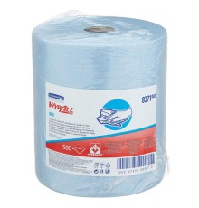 Протирочный нетканый материал KIMBERLY-CLARK Wypall X60, 500 листов в рулоне, 31,5х38 см, голубой, 8371